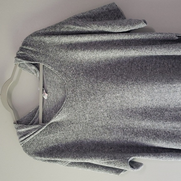 Free People Intimately Oversized Top Women Large Heather Gray Super Soft Comfy - Picture 2 of 11